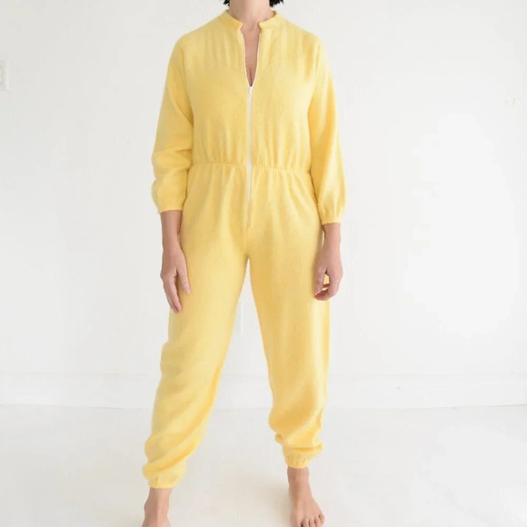 Butter Yellow Onesie Vintage Pastel EGirl Cottagecore Romper S - Picture 1 of 14